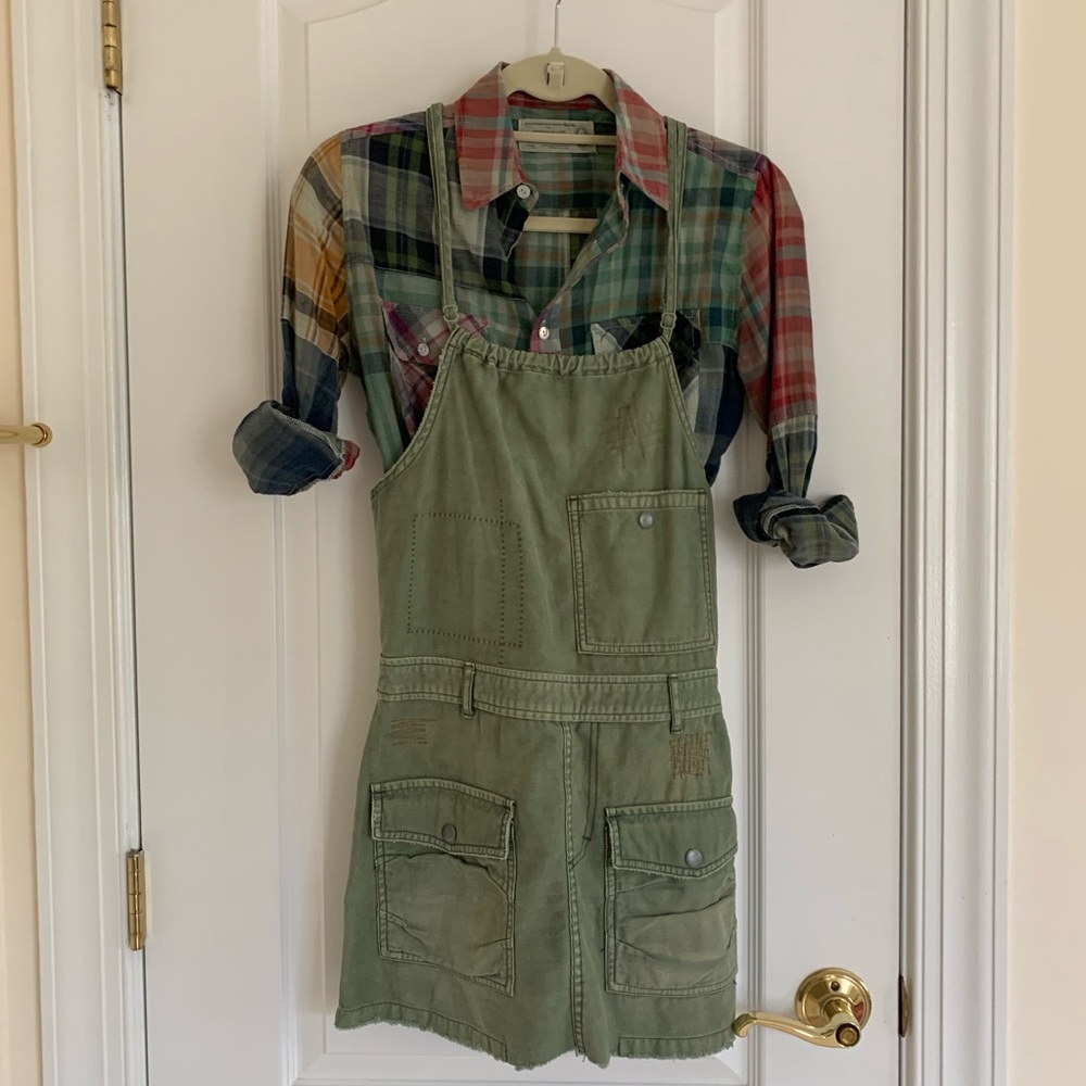 Free People MILITARY UTILITY DRESS PLATOON WASH - Picture 6 of 8